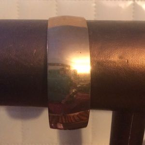 Brass bangle bracelet